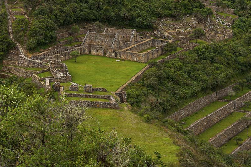 View of Choquequirao in the distance