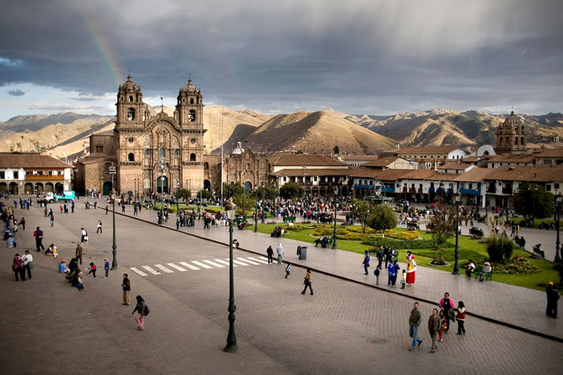 Cusco in rainy weather