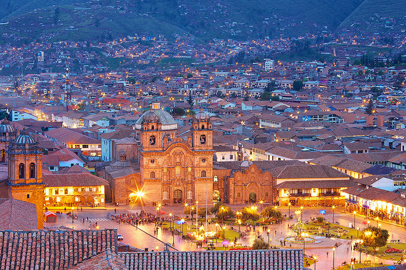Beautiful sunset in Cusco