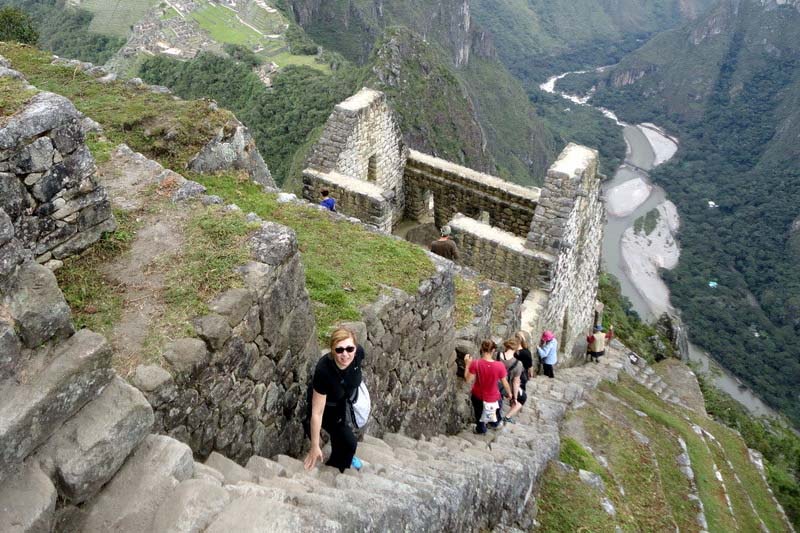 Stairs of the death Huayna Picchu