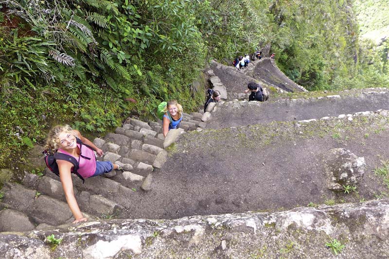 Escaleras de la muerte en Huayna Picchu