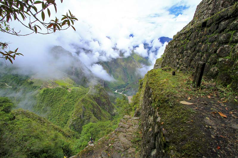 Roads in the mountain huayna picchu