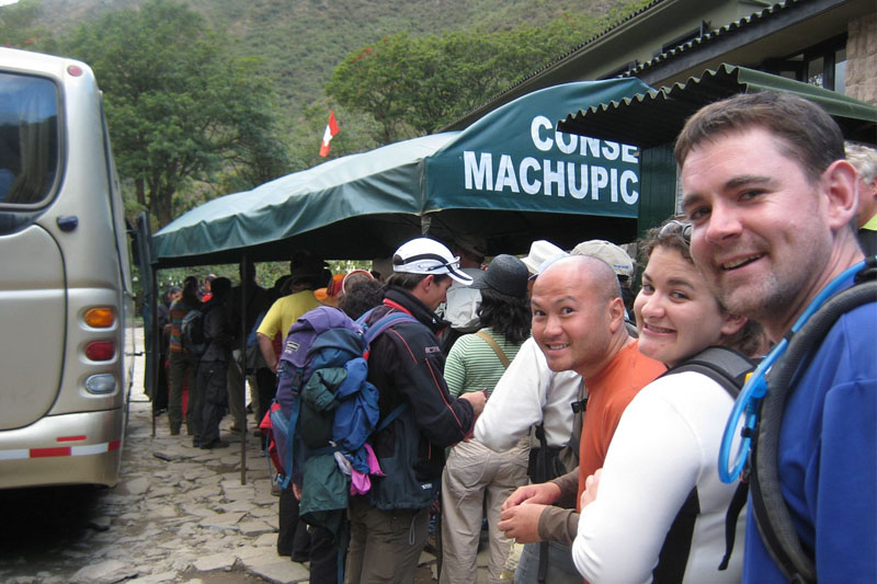 Bus stop at Machu Picchu
