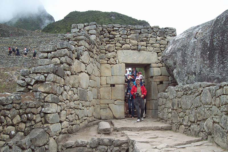 Porta in pietra di Machu Picchu