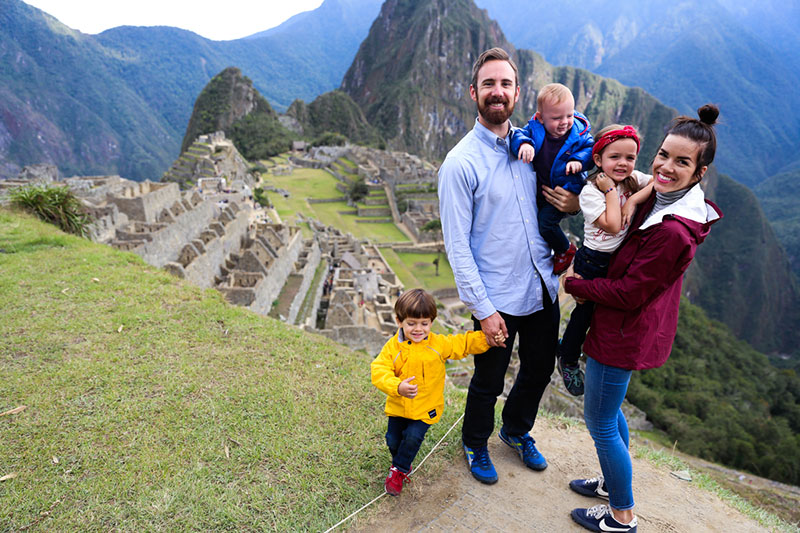 Family in Machu Picchu