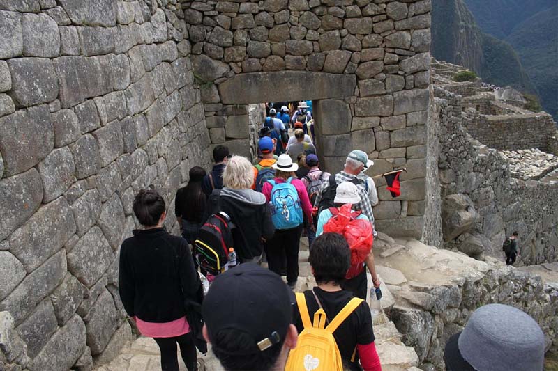 Puerta de ingreso a Machu Picchu durante la temporada alta Ingreso Machu Picchu temporada alta