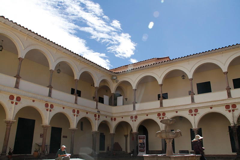 Inca Museum Main Courtyard of the Inca Museum in the City of Cusco