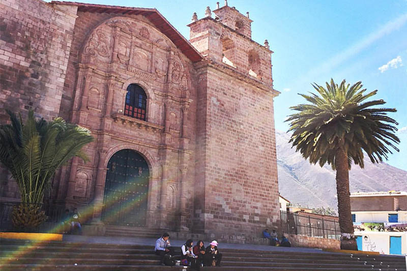 Facade of the main church of Urubamba