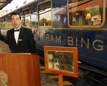 Tren Hiram Bingham a Machu Picchu