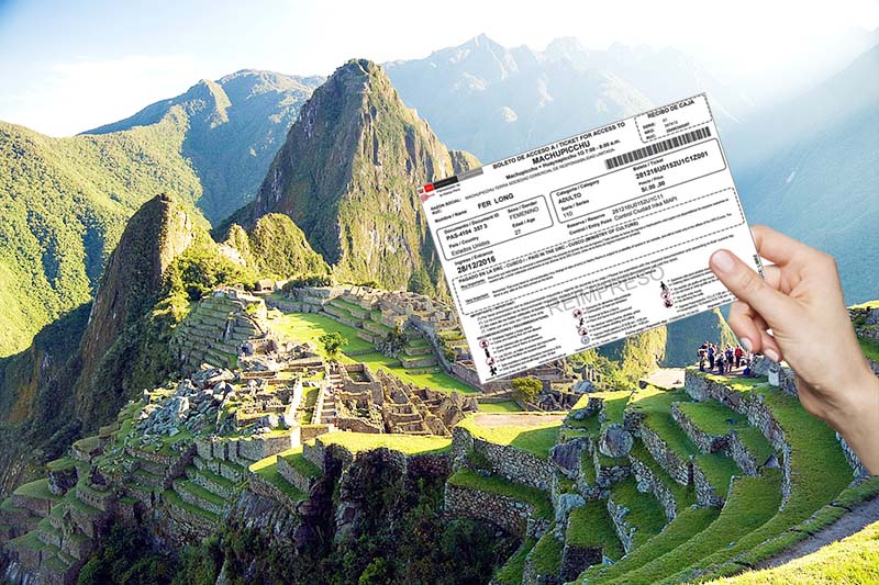 boleto machu picchu huayna picchu Mano con boleto machu picchu