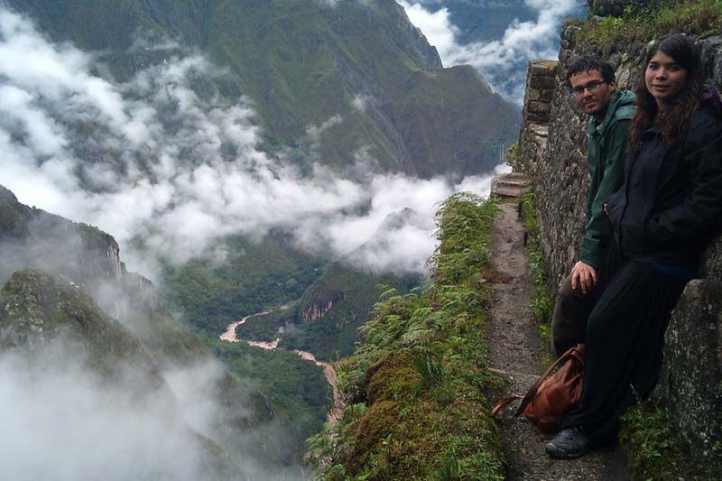 Roads of the mountain Huayna Picchu