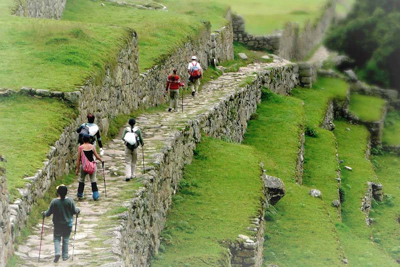 Ingreso a Machu Picchu atraves del camino inca