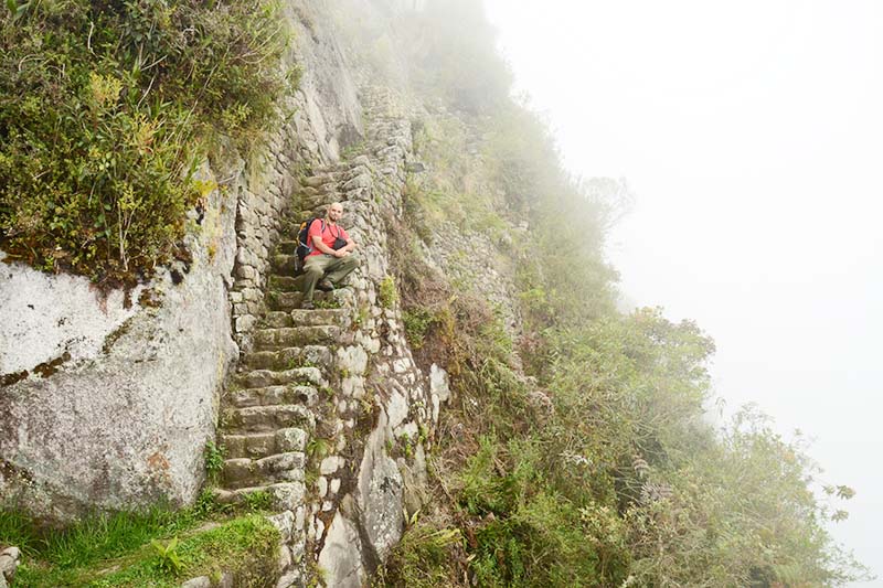 Ansicht von Machu Picchu vom Huayna Picchu Berg