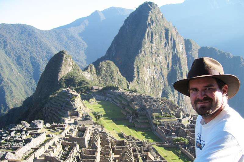 Turista en Machu Picchu