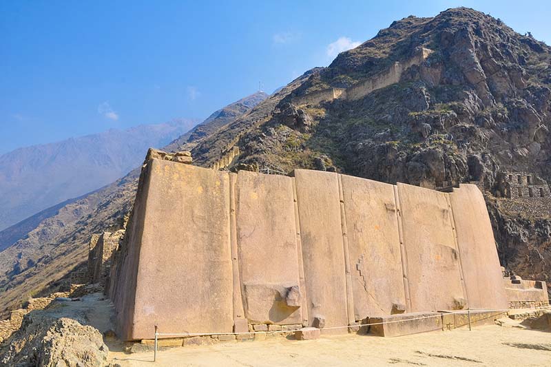 Ruins of the ancient Temple of the Sun, in Ollantaytambo