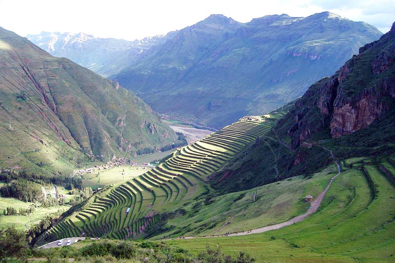 The Inca Ruins of Pisac in the Sacred Valley