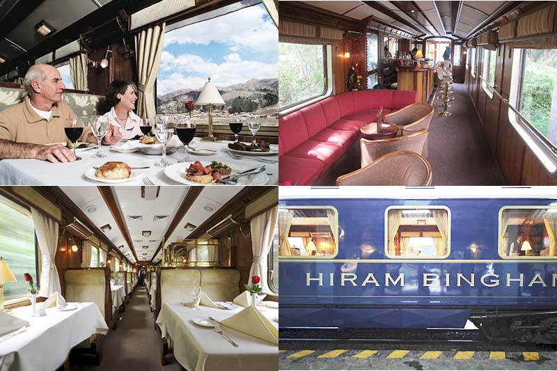 Interior del tren Hiram Bingham