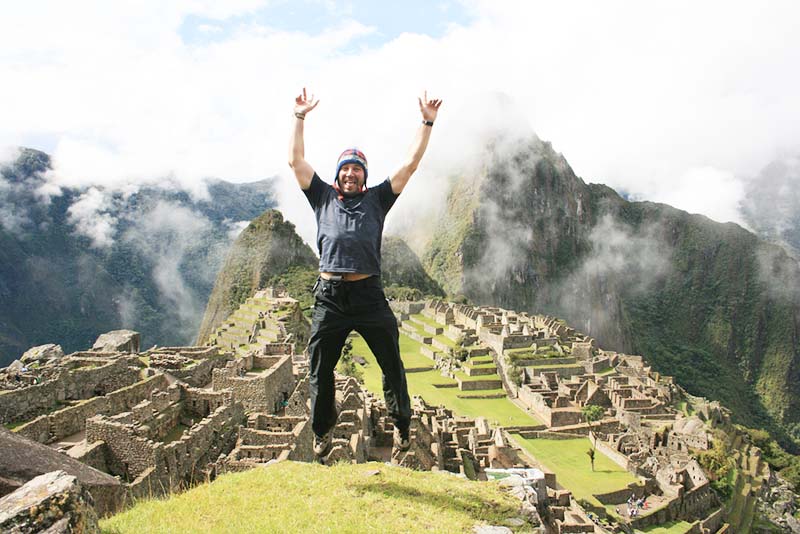 Turista feliz Turista feliz en Machu Picchu