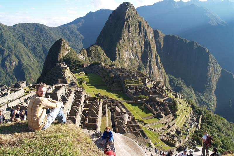 Enjoying Machu Picchu