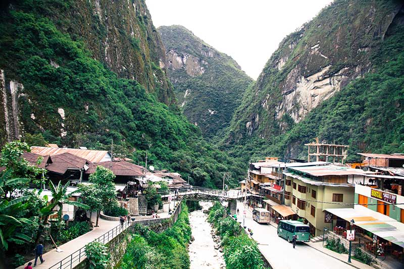Aguas Calientes Vista general del pueblo de Aguas Calientes
