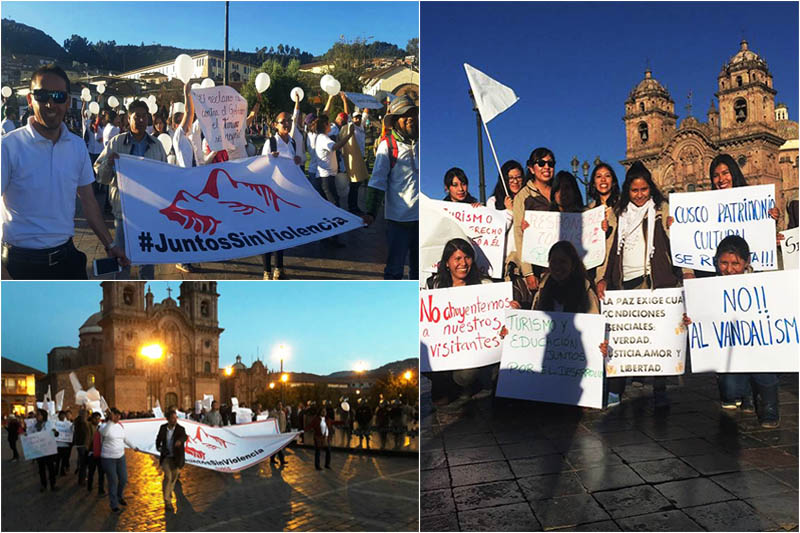 Marcha por la paz en Cusco