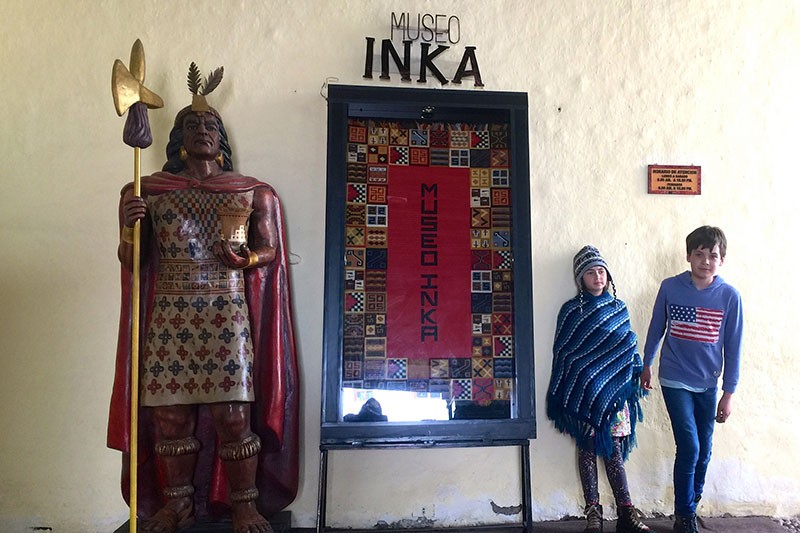 Children visiting a museum in Cusco