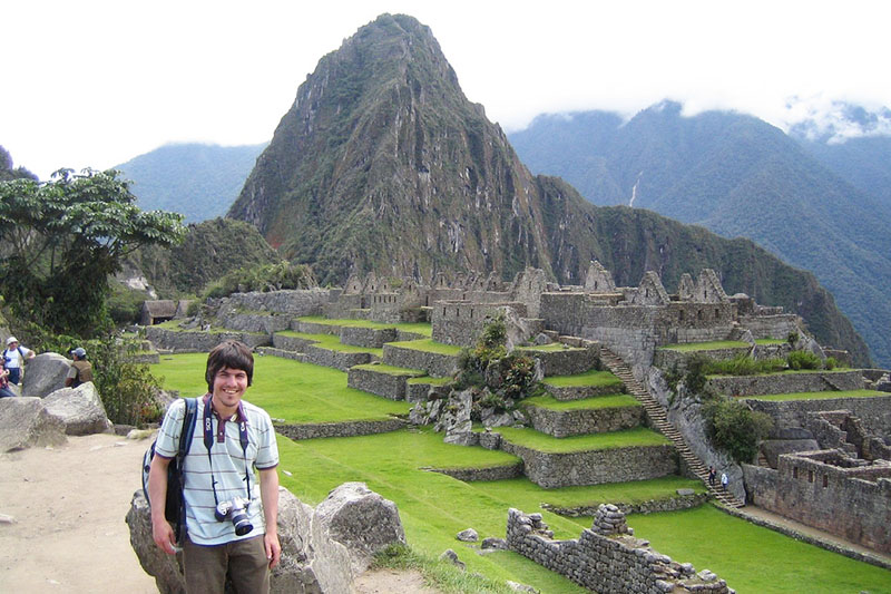 View of Huayna Picchu mountain in Machu Picchu