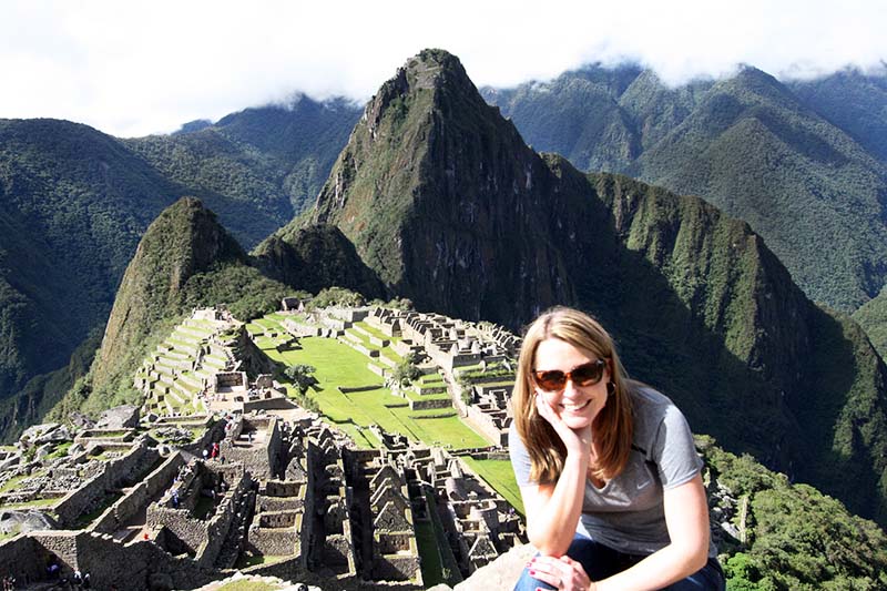 Machu Picchu Turista en Machu Picchu