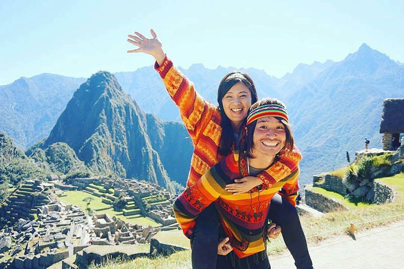 View of Huayna Picchu Mountain from Machu Picchu