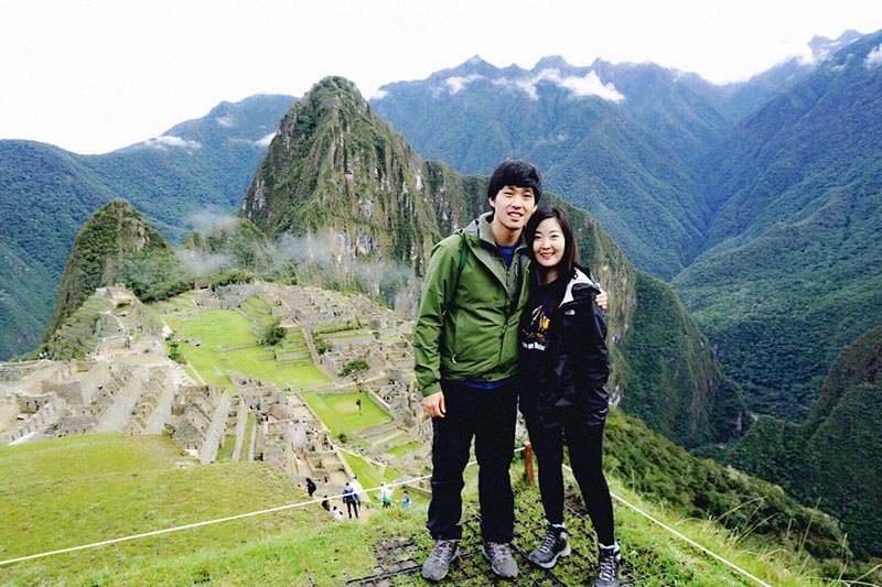 tourists in Machu Picchu