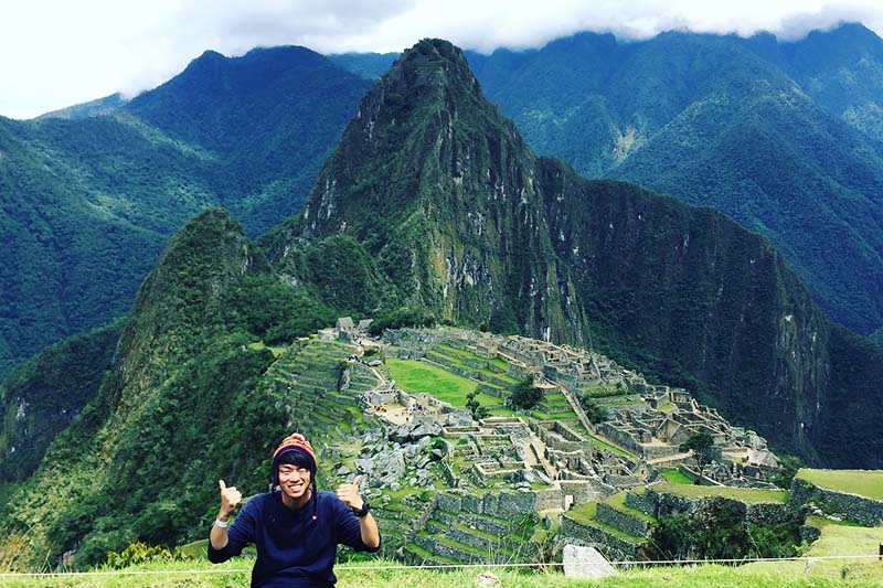 Tourist in Machu Picchu