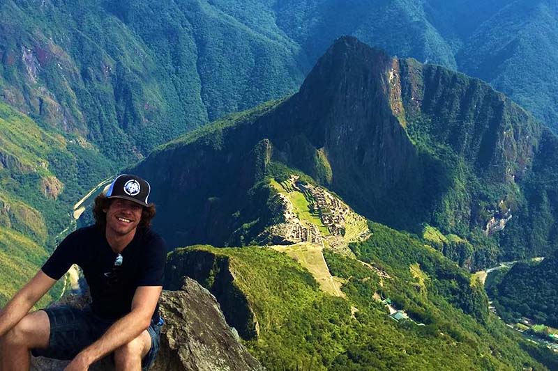 Schwierigkeiten beim Besteigen des Machu Picchu Berges
