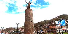 El monumento al inca Pachacutec en Cusco