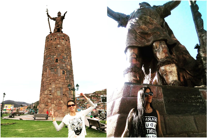 Vista del monumento al inca Pachacutec