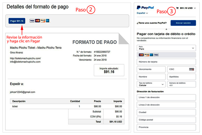 Pago boleto Machu Picchu Pago boleto Machu Picchu