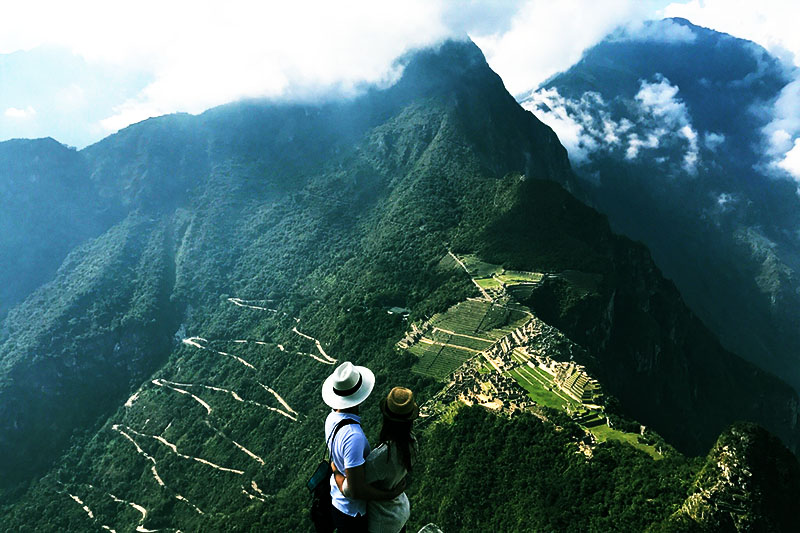 Vista de la montaña Machu Picchu