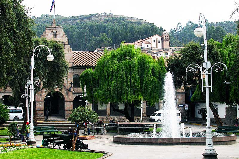 Vista de la plaza  Regocijo del Cusco