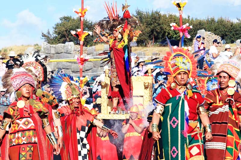 The Inca at the Inti Raymi party