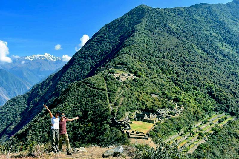 Tourists in Choquequirao