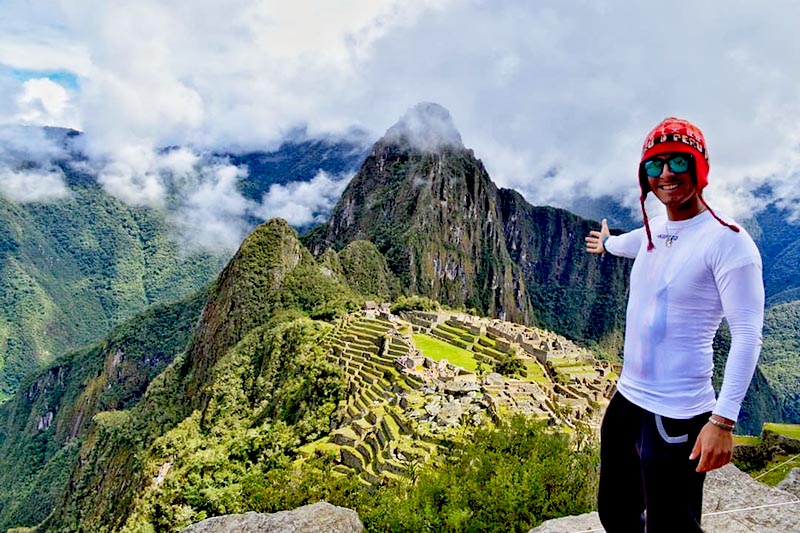 Turista a Machu Picchu