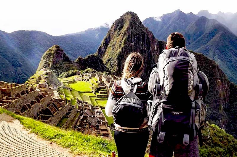 Turista en Machu Picchu