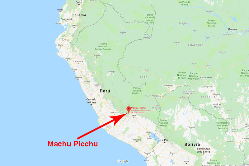 Maps of Machu Picchu: location, routes and more