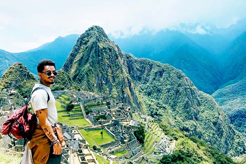 Tourist in Machu Picchu