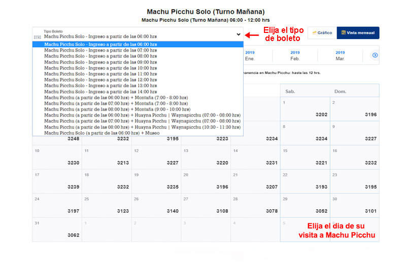 Disponibilidad Machu Picchu Disponibilidad boleto Machu Picchu