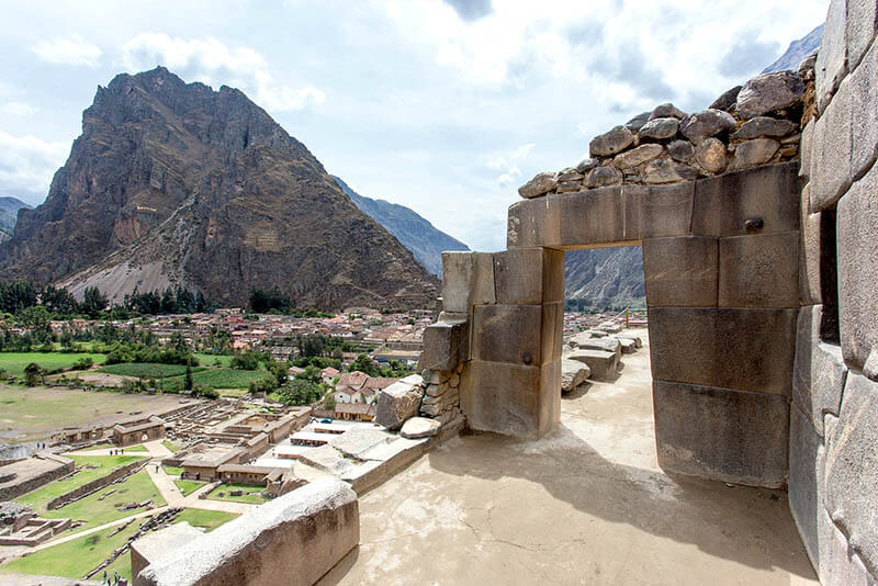 Vista da cidade de Ollantaytambo