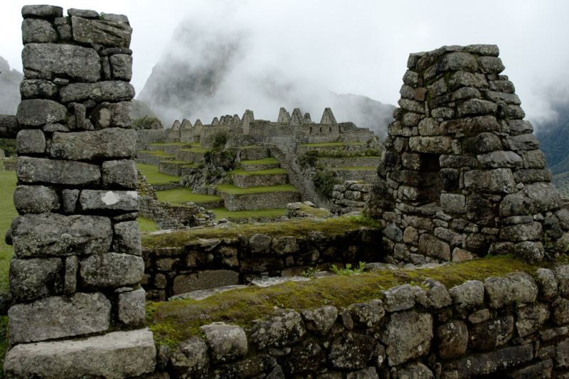 Interior de la ciudad Inca de Machu Picchu