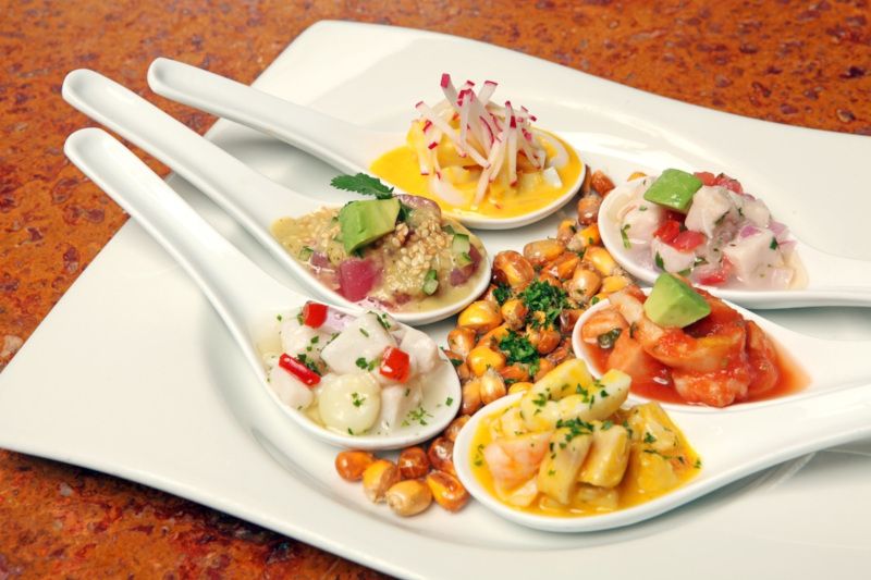 Variety of ceviches