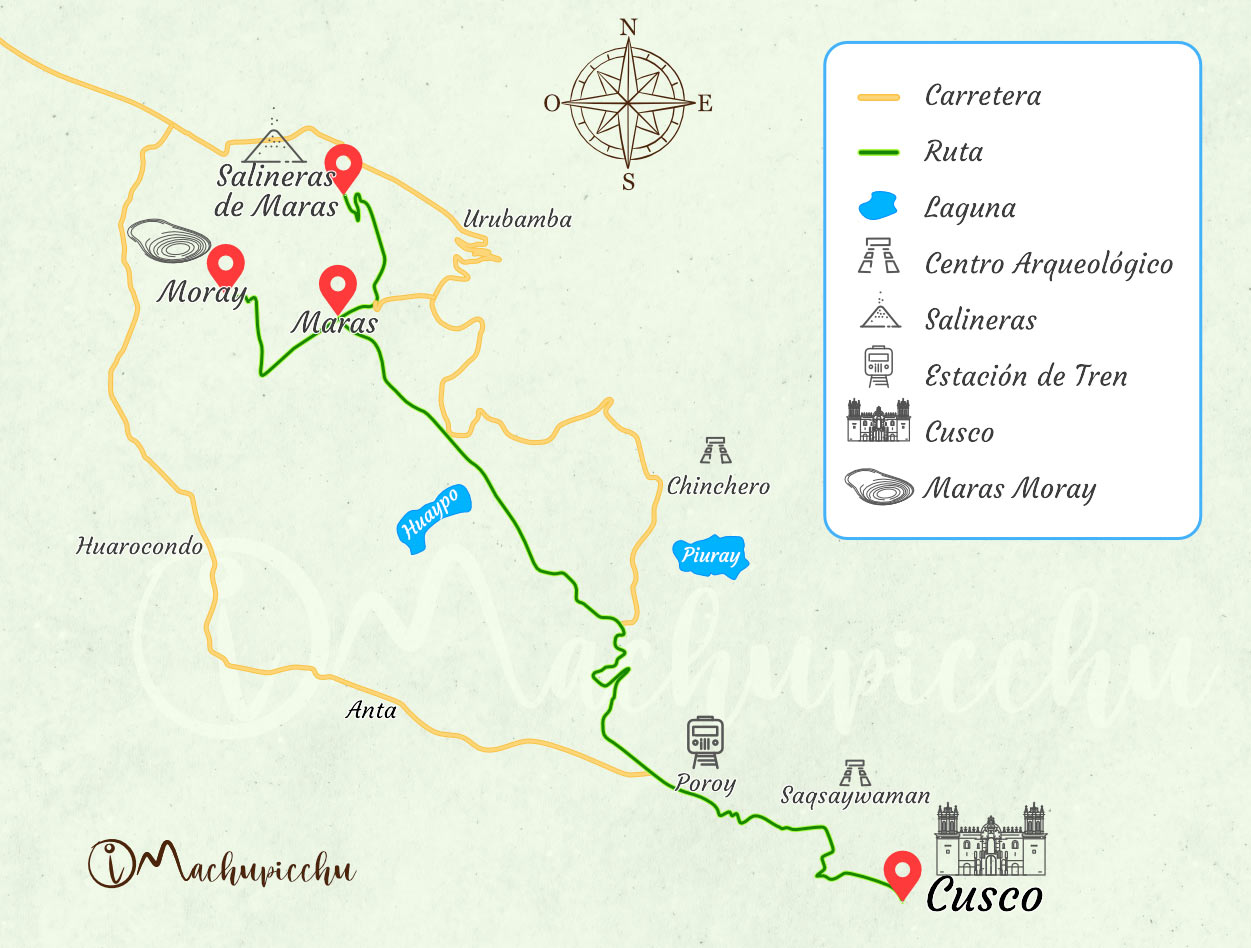 Mapa para llegar a Moray