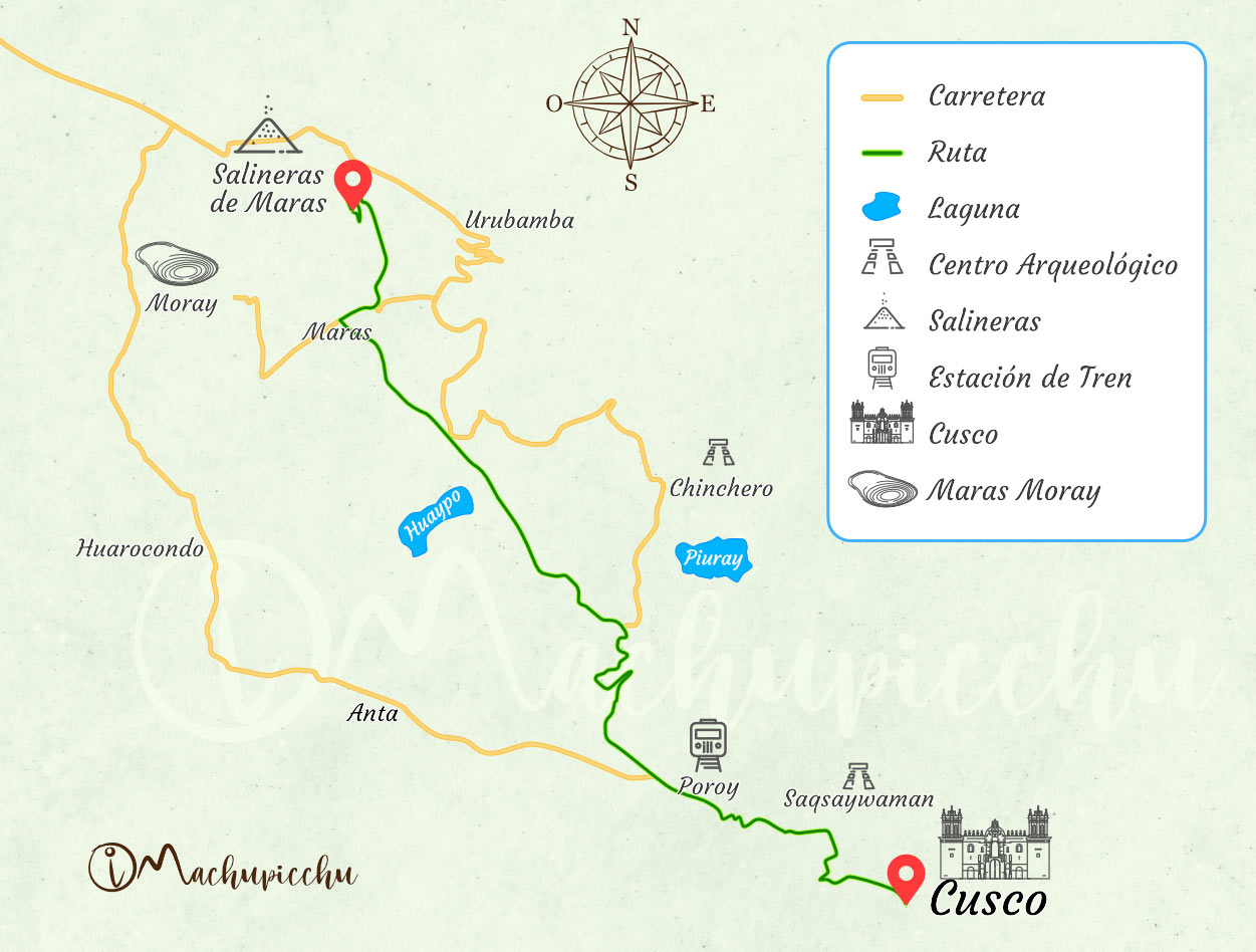 Mapa para llegar a Moray