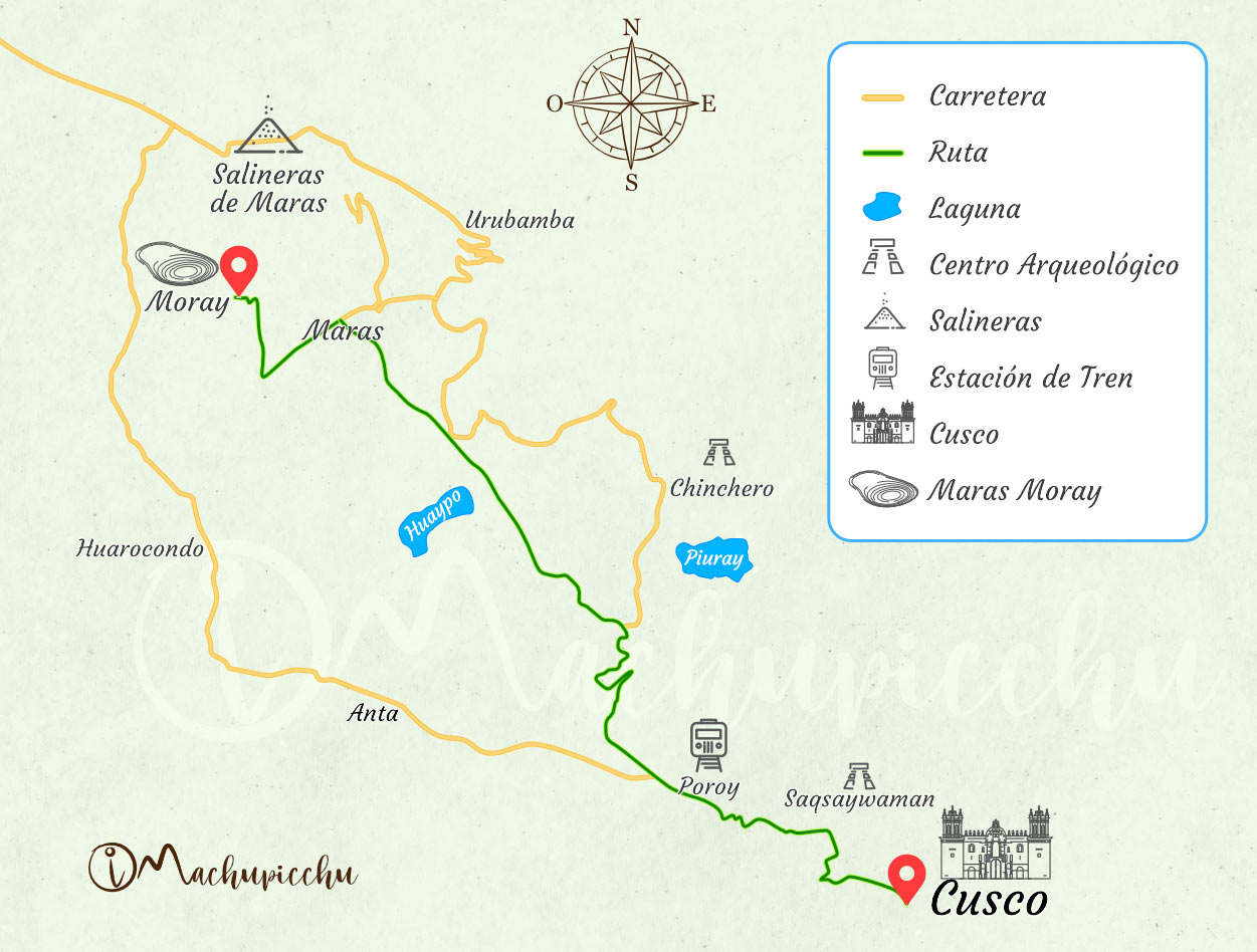 Mapa para llegar a Moray